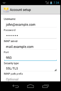 Setting Email Andriod Setting Email Andriod